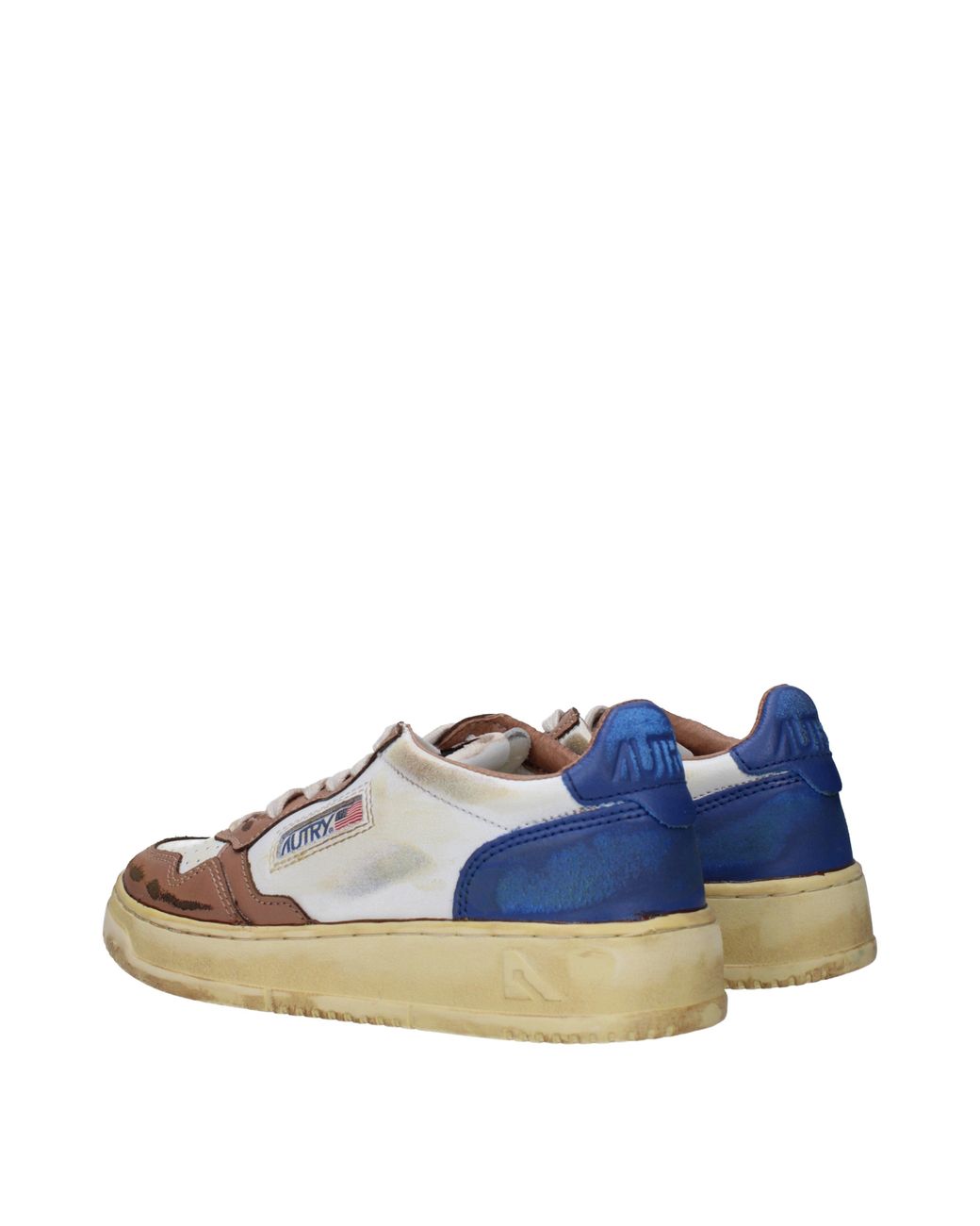 Autry Blue Sneakers Donna Pelle Bianco/Caffè