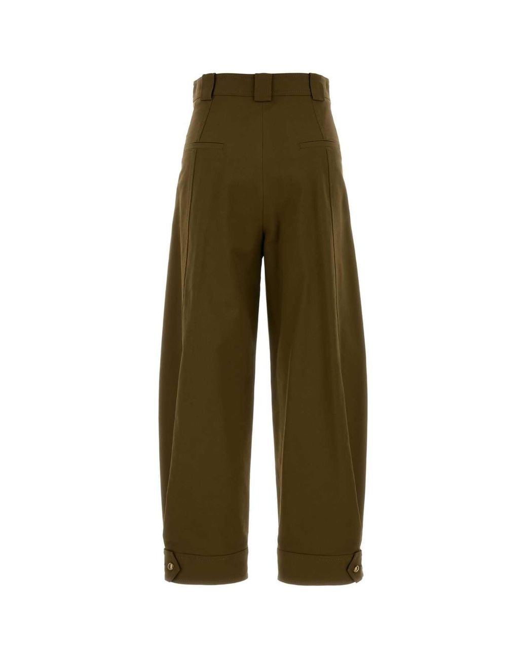 Max Mara Green Stretch Cotton Adorni Pant
