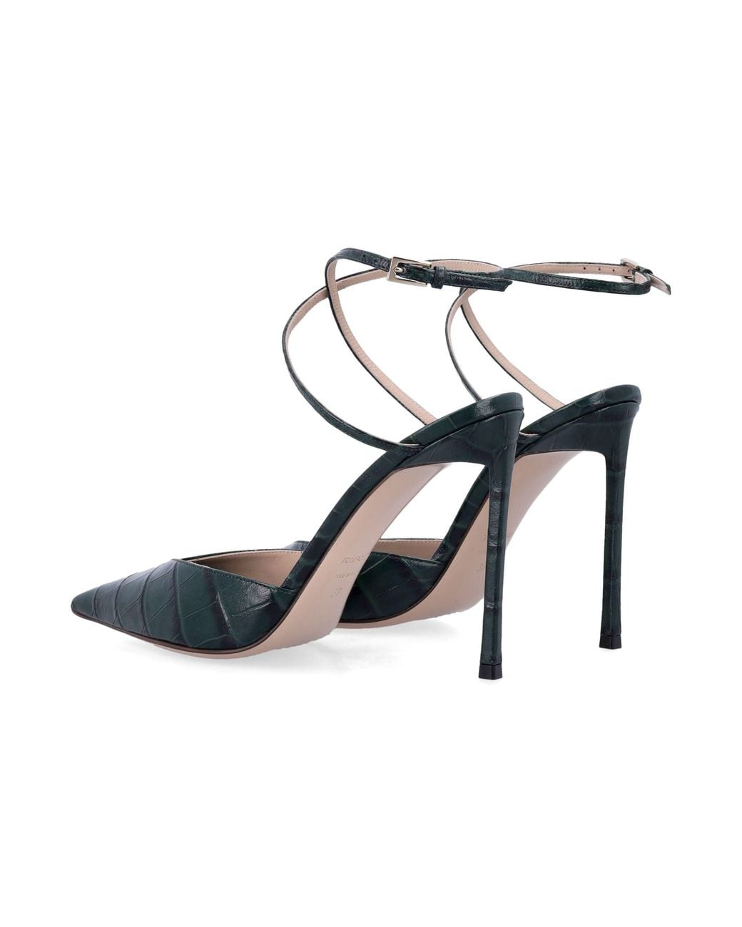 Tom Ford Blue Ankle Strap Pumps