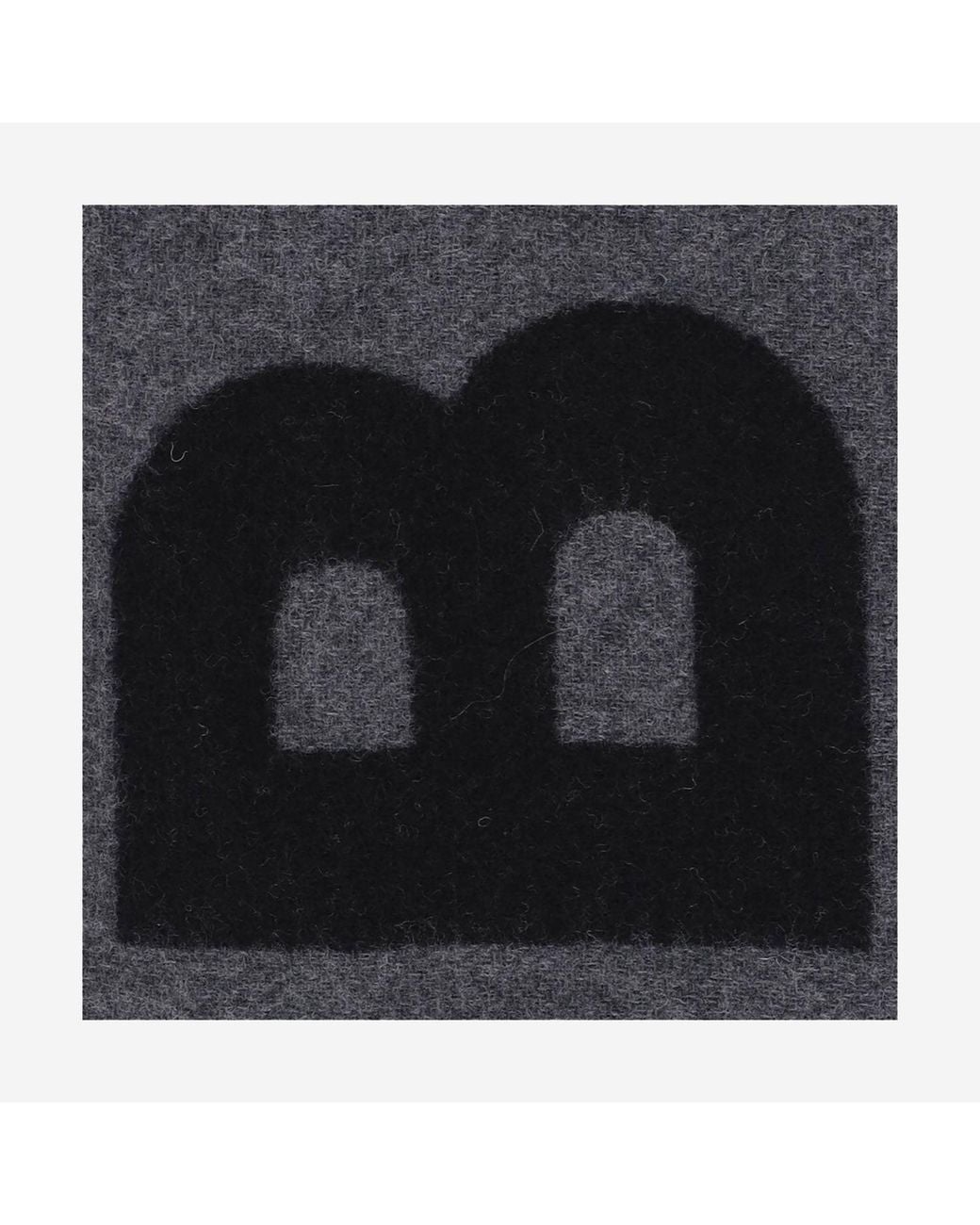 Boss Black Wool Scarf With Logo