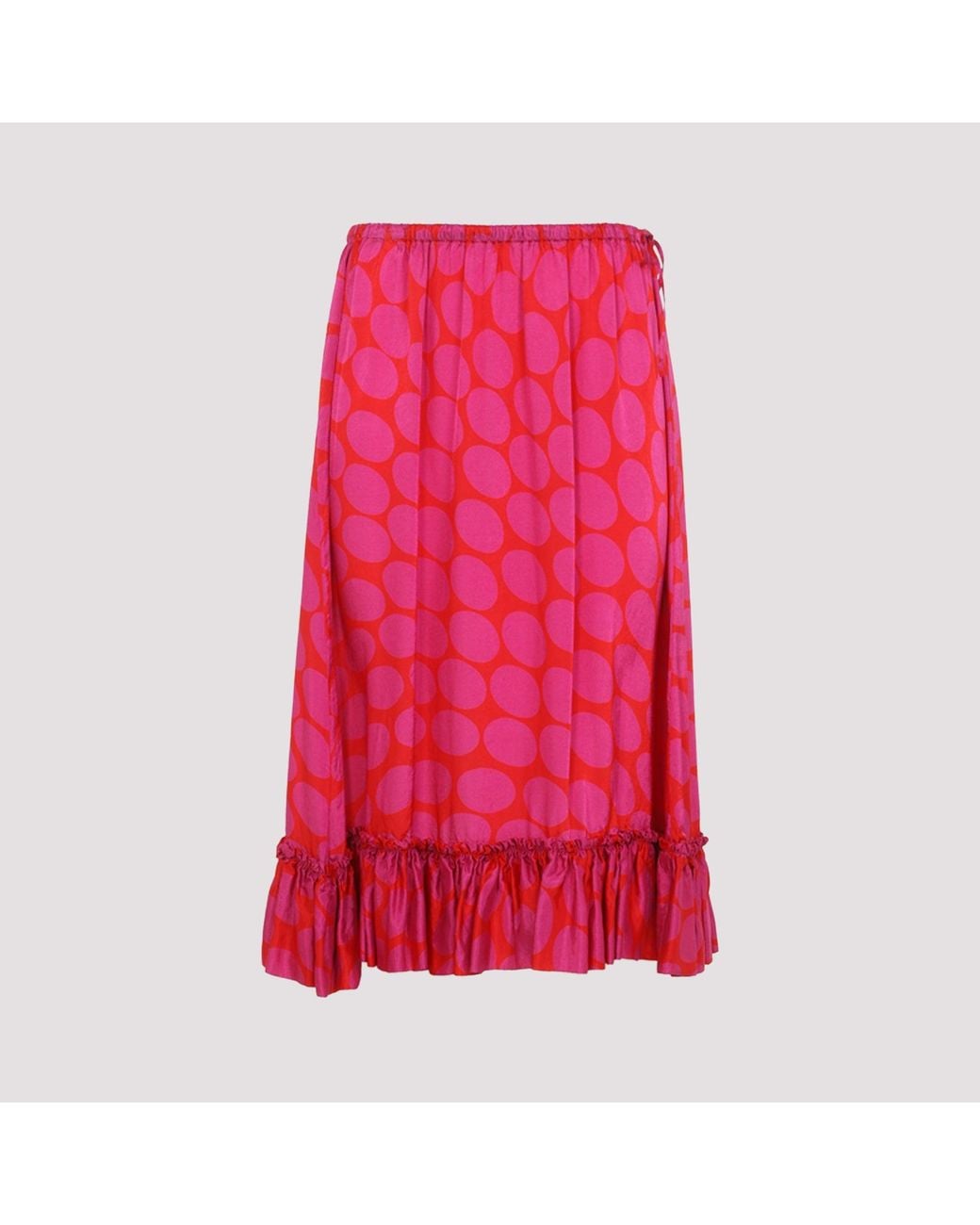 Dries Van Noten Samila Midi-rok in het Red