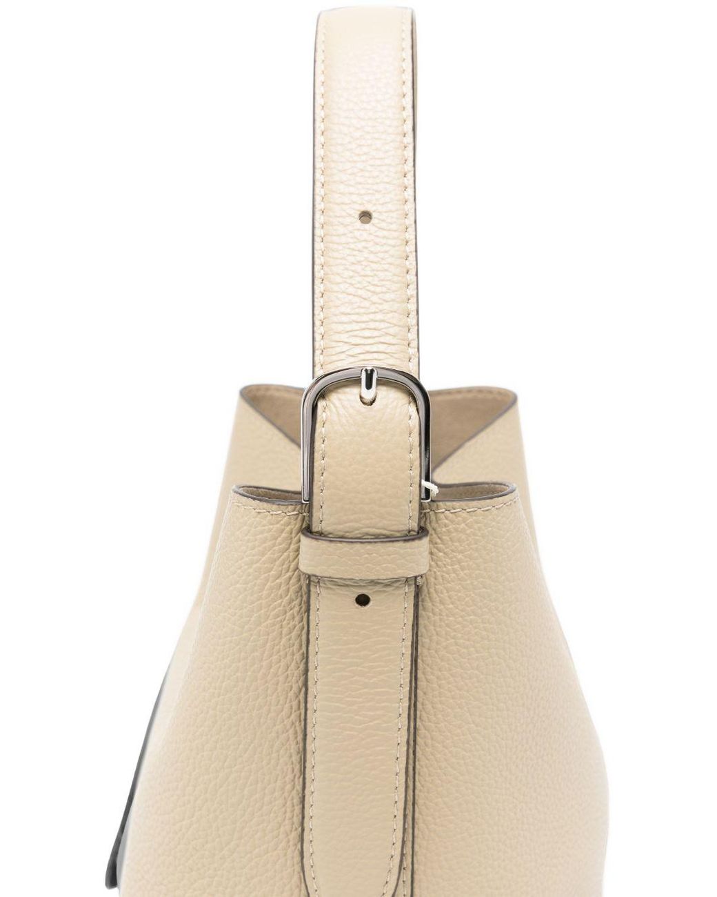 Totême White Belted Petite Leather Tote