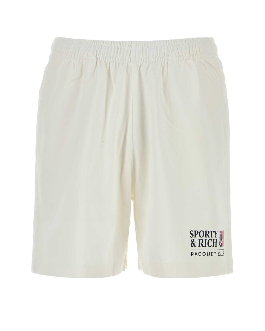 Sporty & Rich White Logo Shorts for men