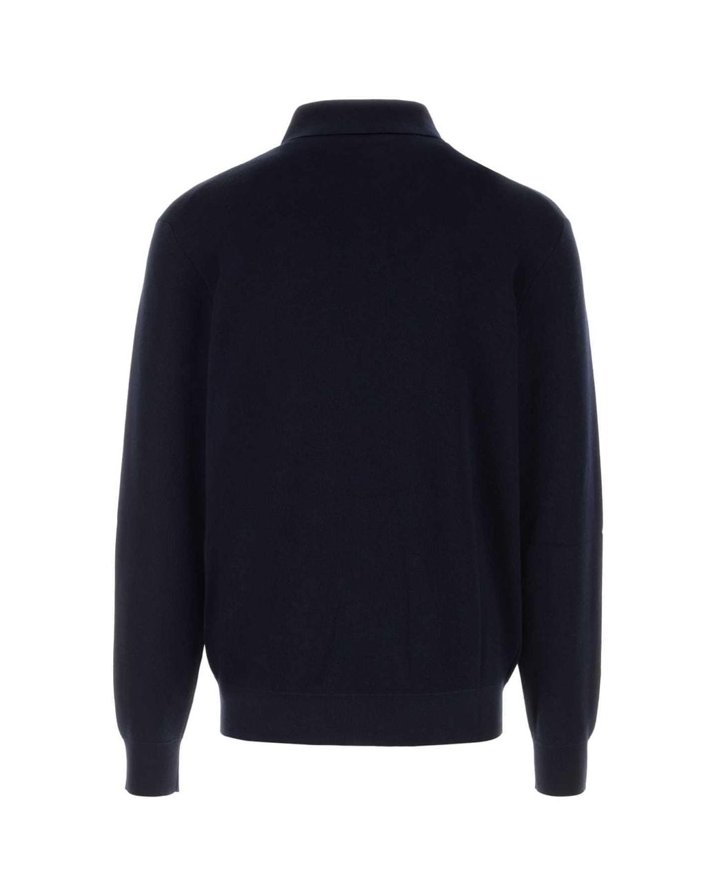 Umit Benan Blue Midnight Cashmere Blend Polo Shirt