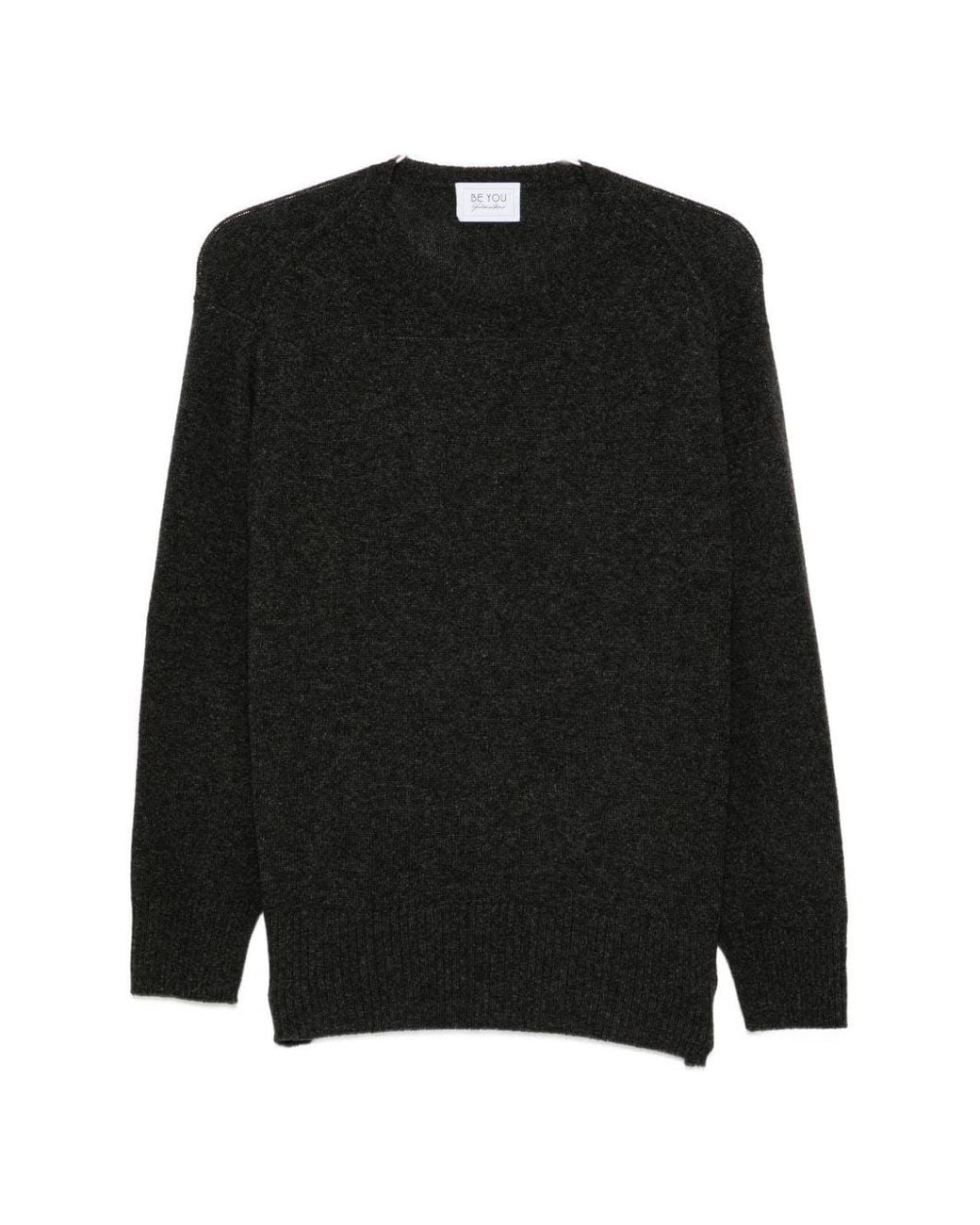 Be You Black Cashmere Crewneck Sweater