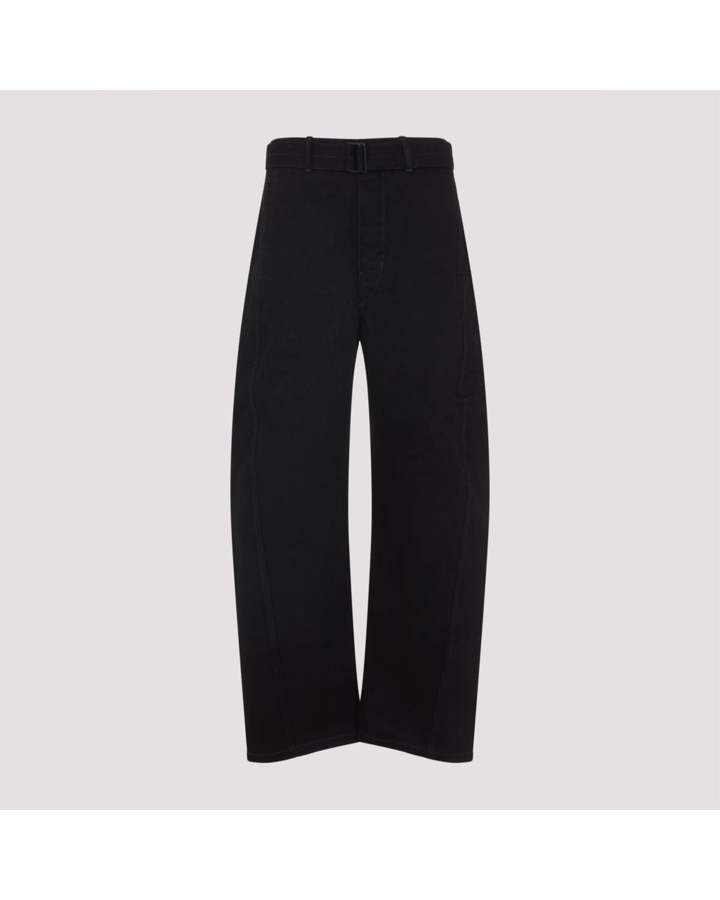 Lemaire Black Twisted Belted Pants for men