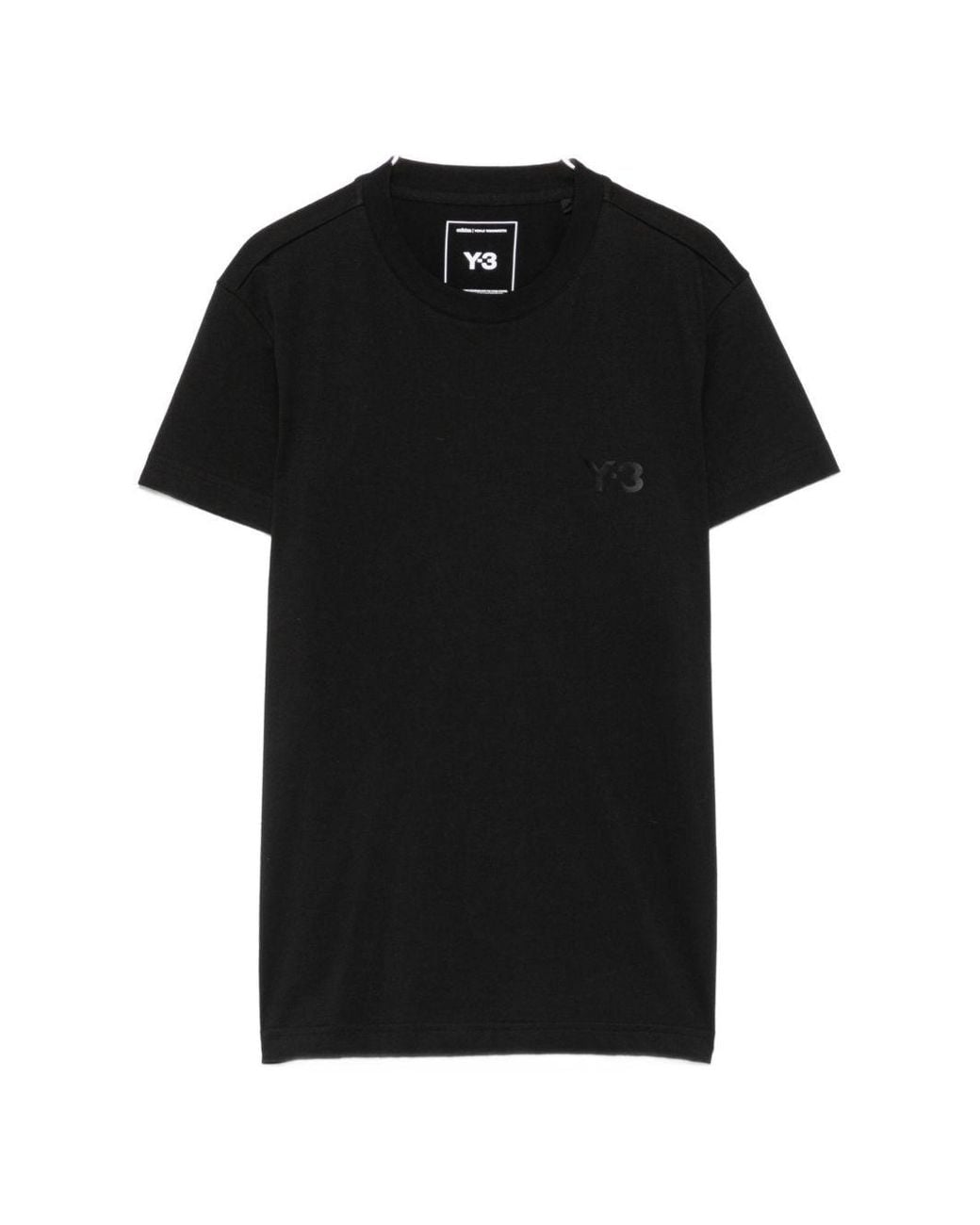 Y-3 Black Logo Cotton T Shirt