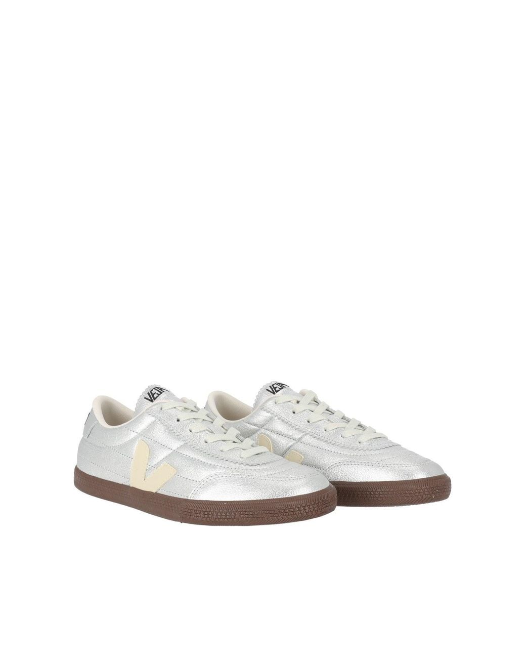 Veja White Panenka Metallic Low-Top Sneakers