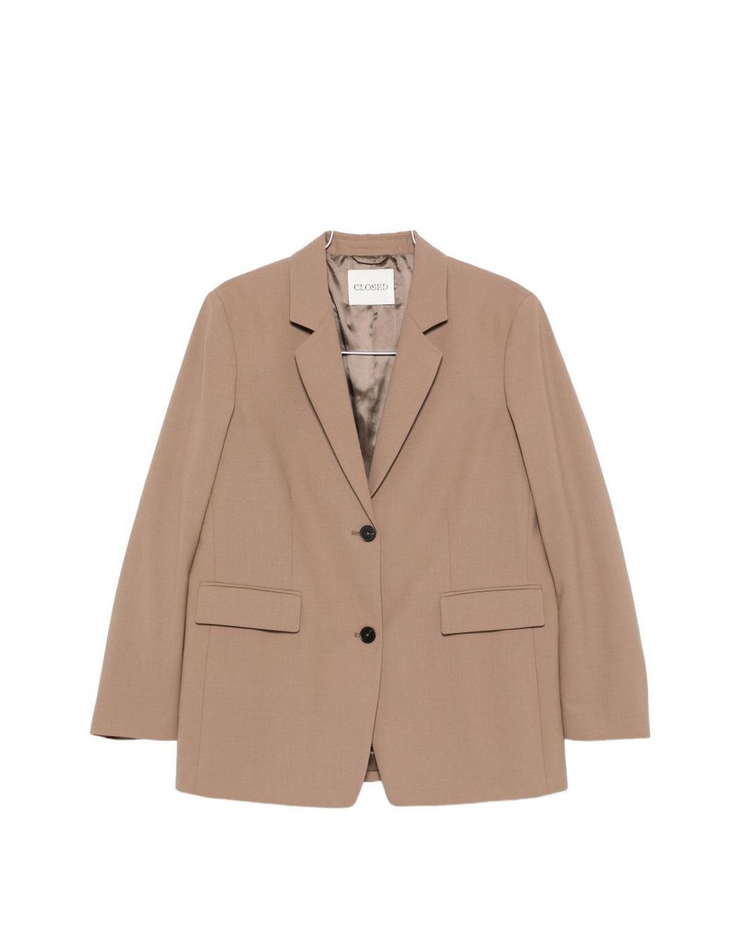 Closed Natural Wool Blend Double-Breasted Jacket