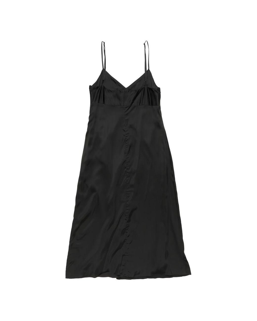 Acne Black Satin Slip Dress
