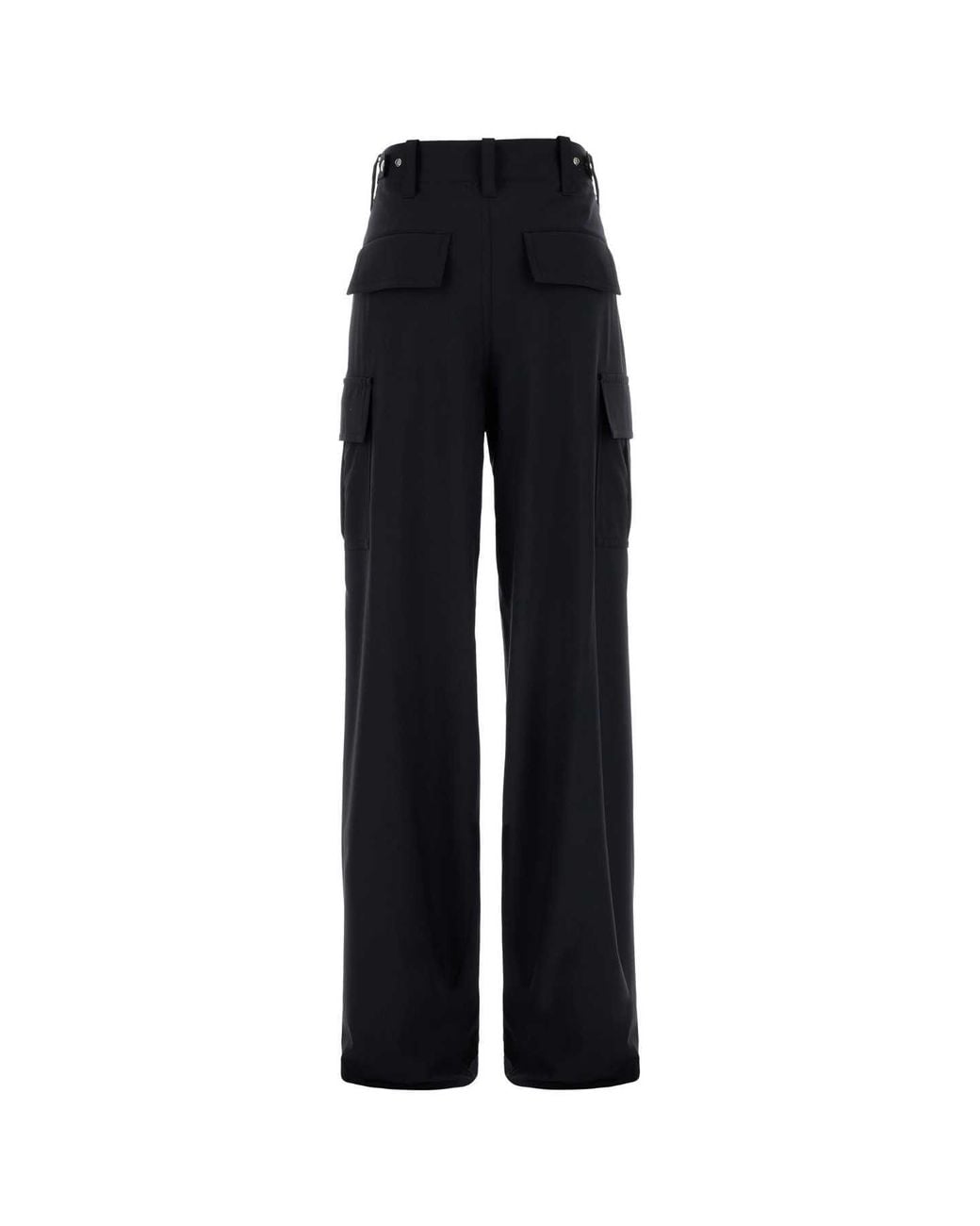 Bottega Veneta Black Fine Wool Cargo Pants