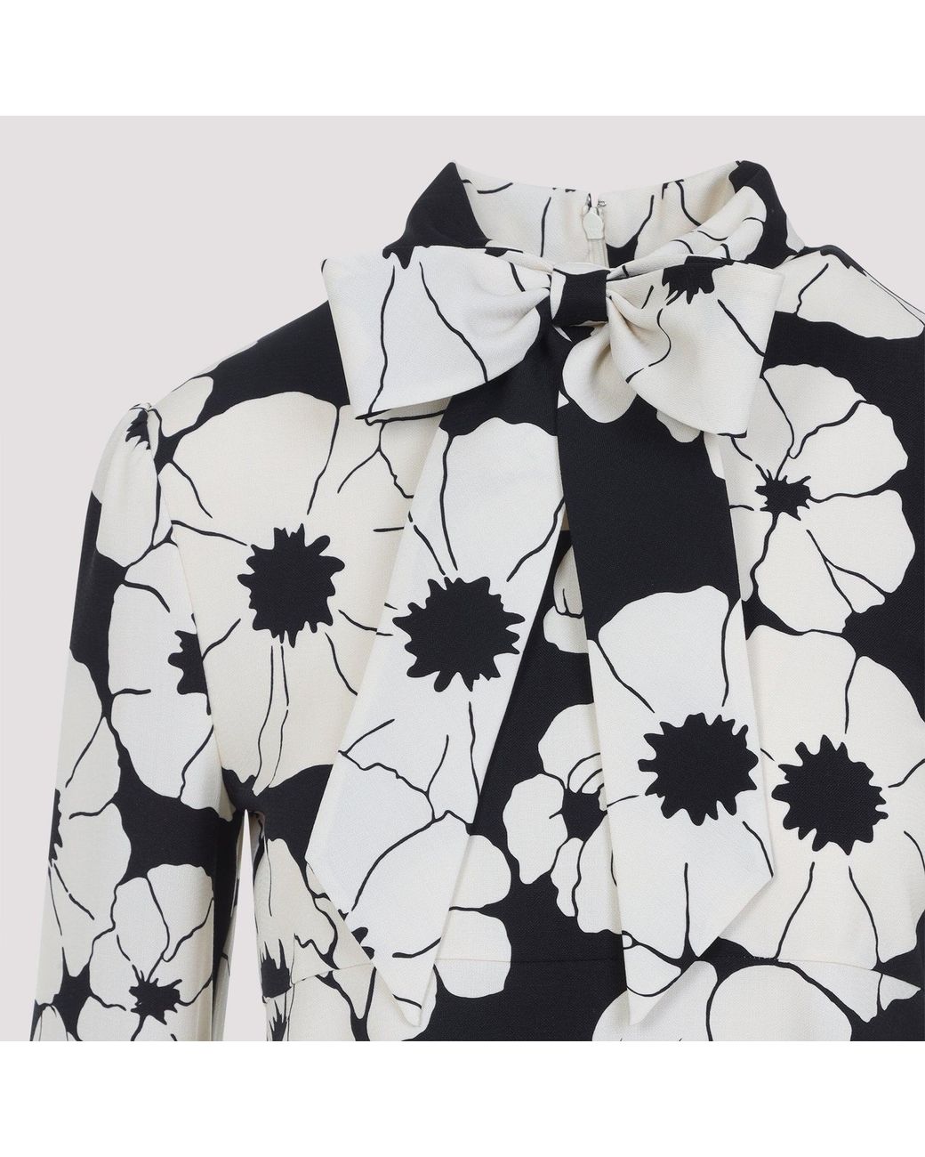 Céline Zwarte Wol Bloemen Mini Jurk in het Black