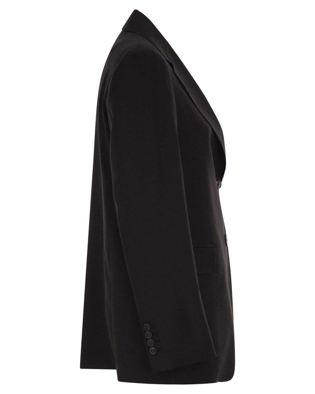 Max Mara Black Mstassenzi – Pure Virgin Wool Single Breasted Blazer