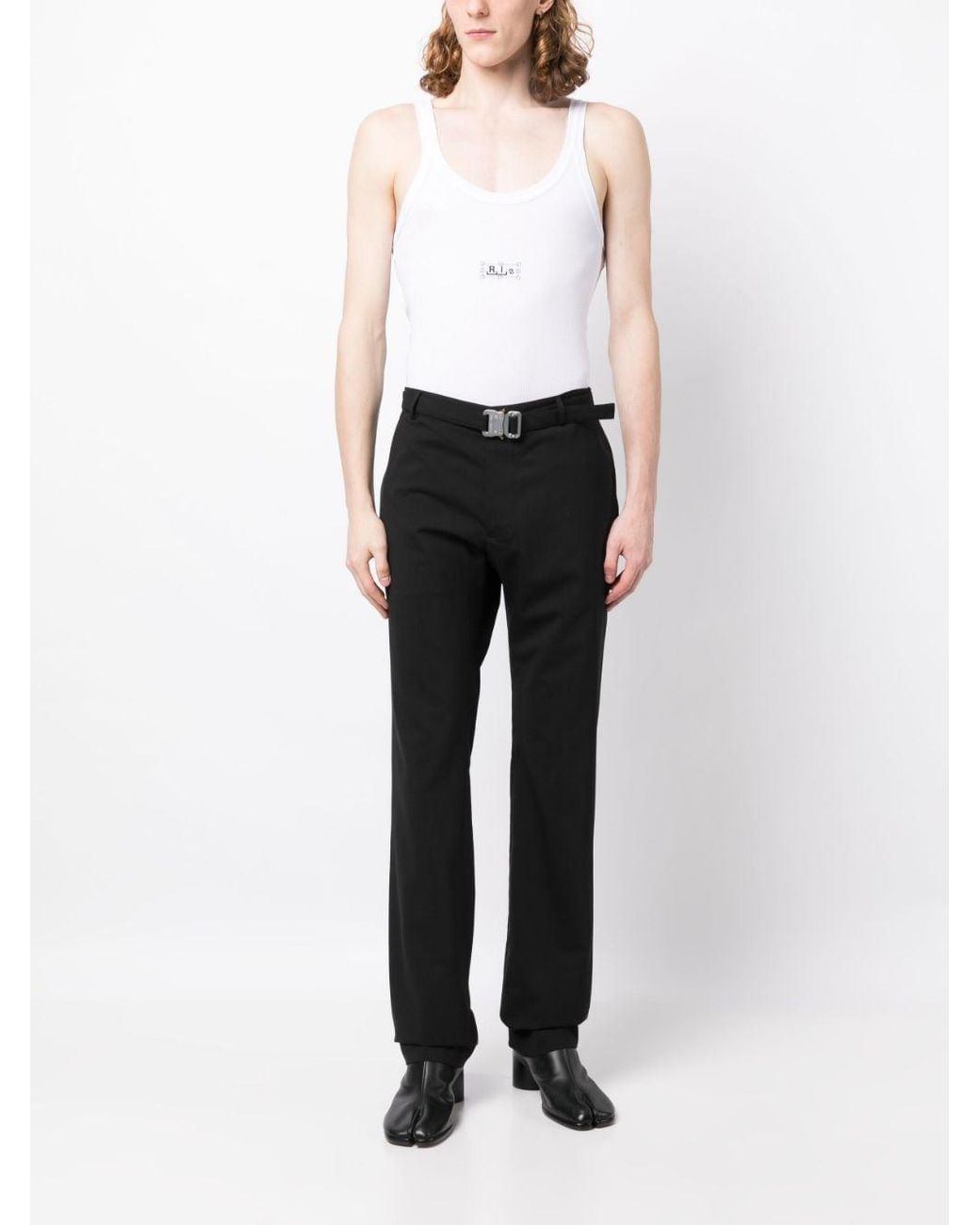 Random Identities White Logo Rib Tanktop