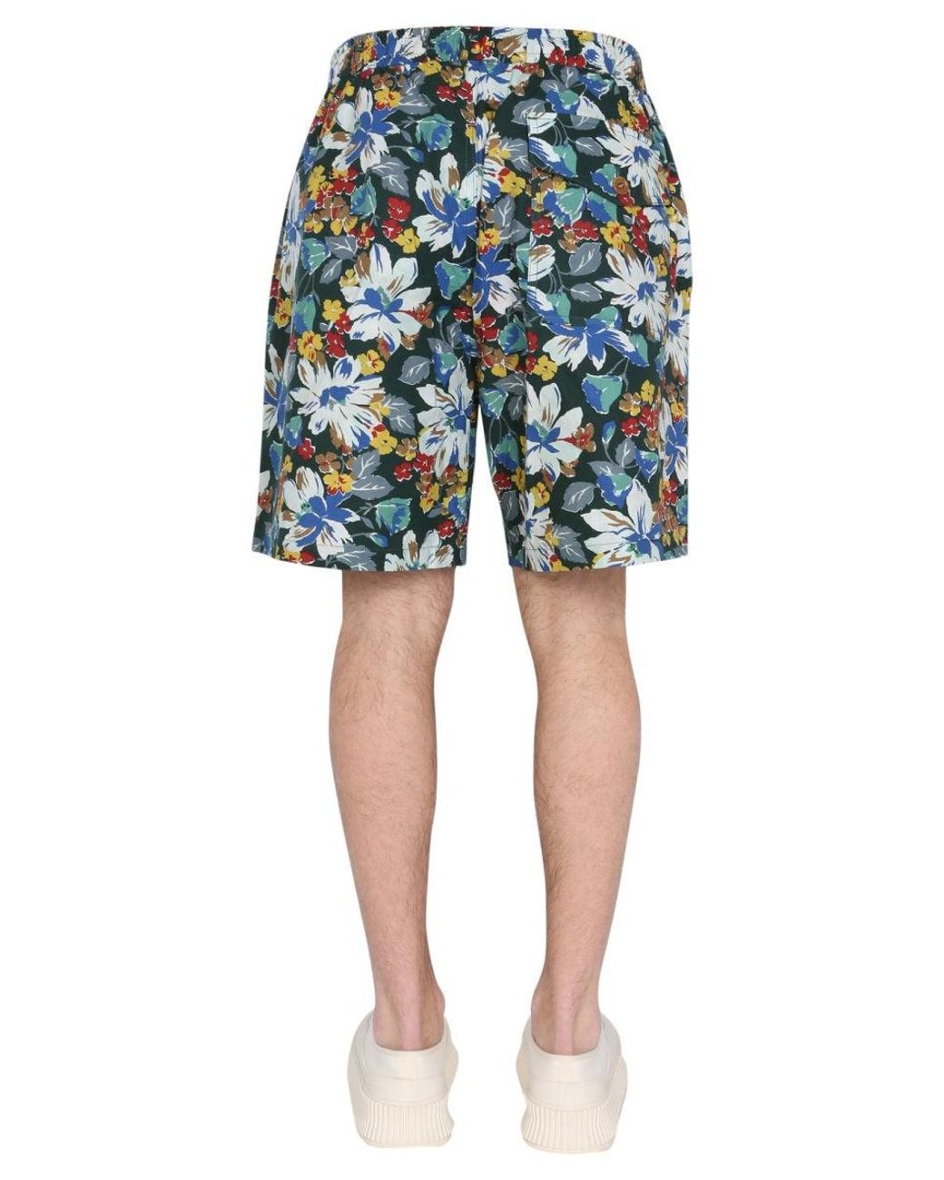 YMC Multicolor Bermuda With Floral Print for men