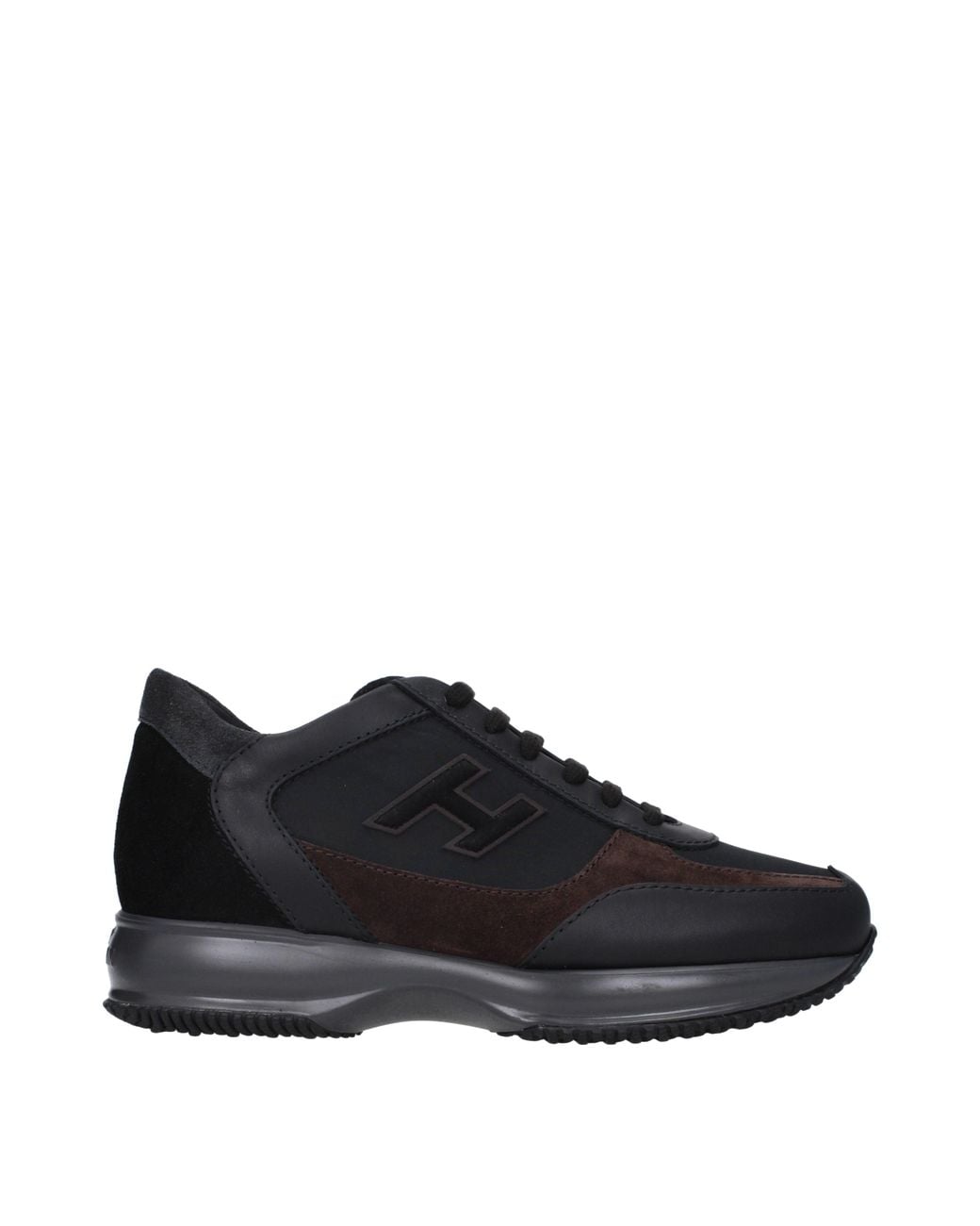 Hogan Blue Sneakers Interactive Uomo Tessuto Nero/Marrone for men