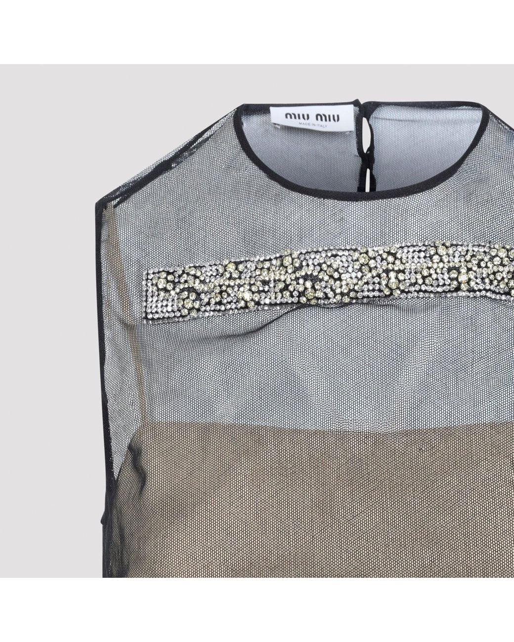Top Miu Miu en coloris Gray
