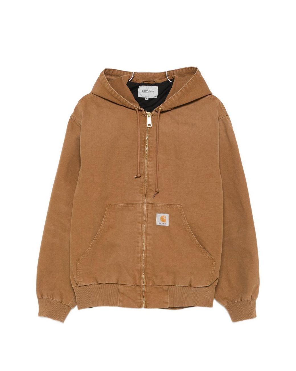 Carhartt Brown Cotton Hooded Jacket for men