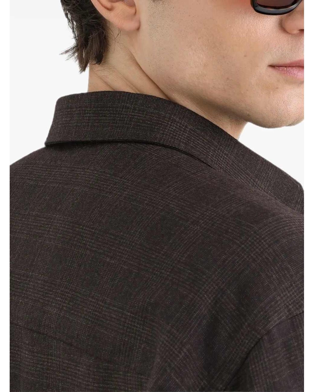 Dolce & Gabbana Black Dolce & Gabbana Glen Plaid Shirt for men