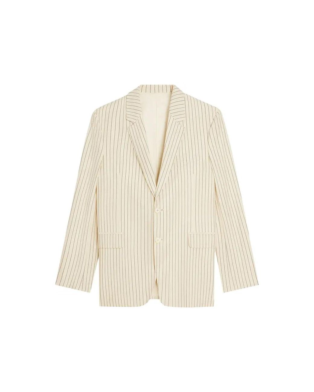 Céline Wol Gestreepte Blazer in het Natural voor heren