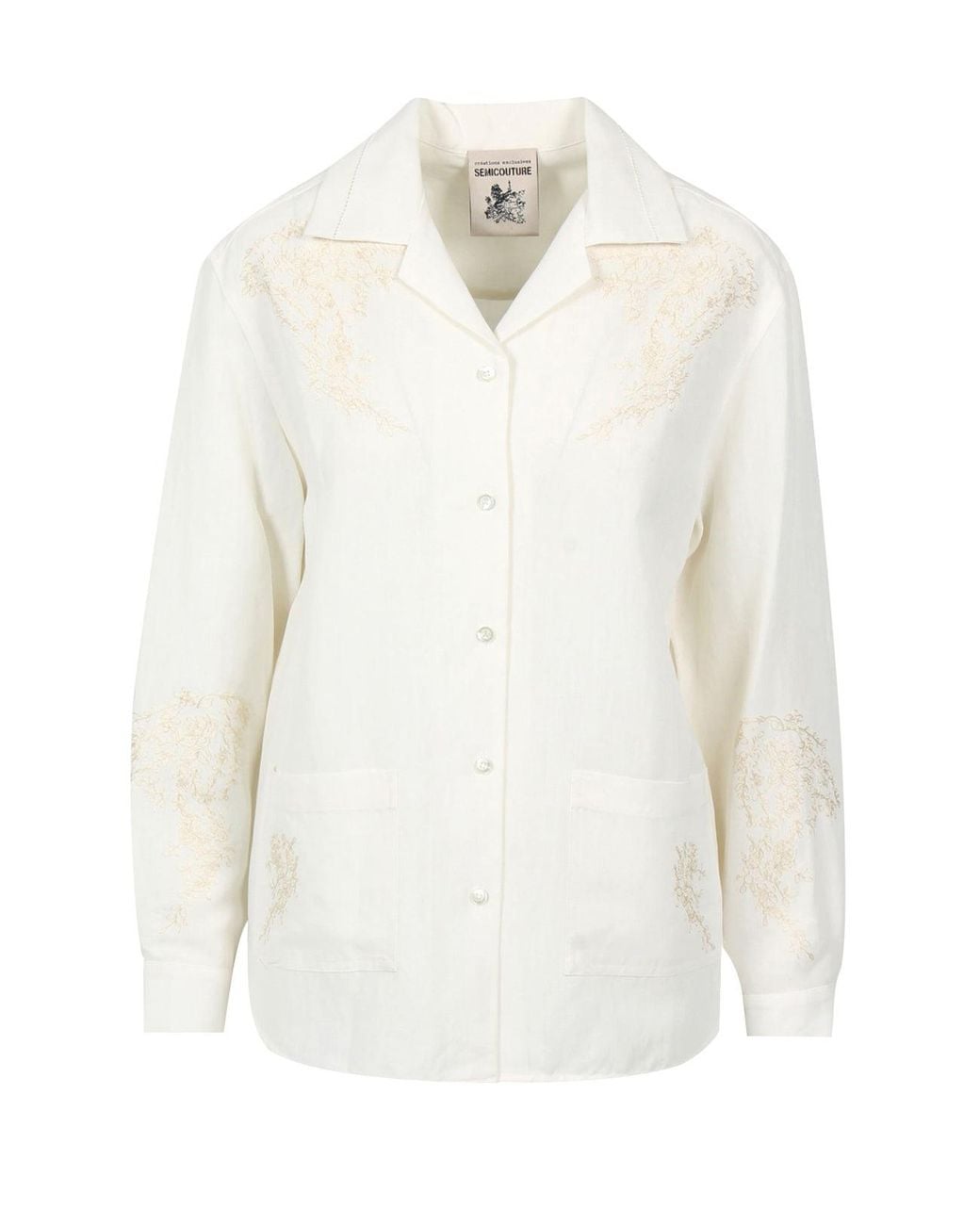 Semicouture Overhemden Optisch Wit in het White