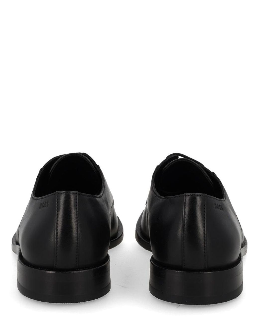 Boss Black Leather Loafers for men