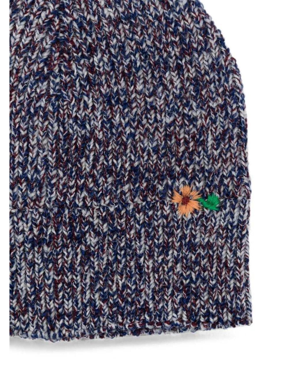 Dries Van Noten Blue Manar Embroidered Hat