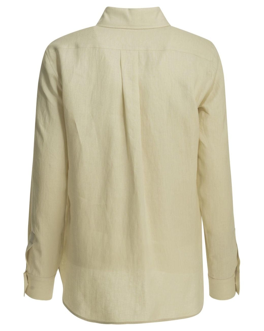 Max Mara White Linen Casual Shirt