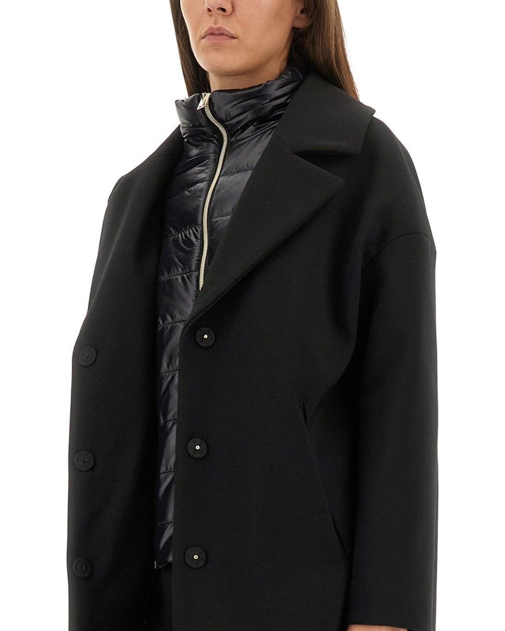 Herno Black Wool Coat