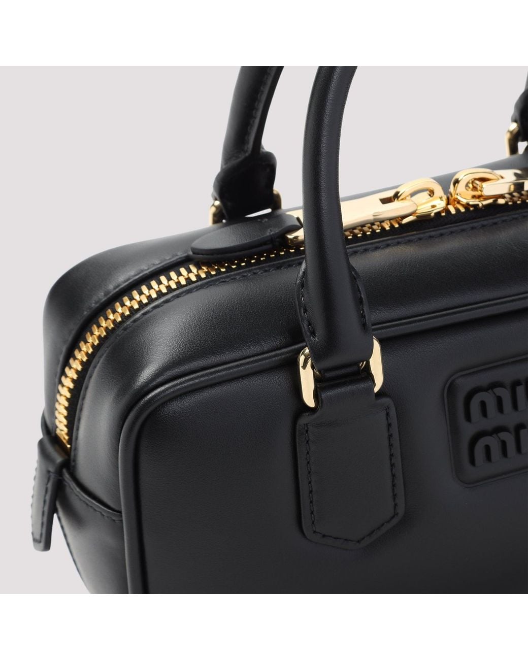 Miu Miu Black Arcadie Mini Leather Shoulder Bag