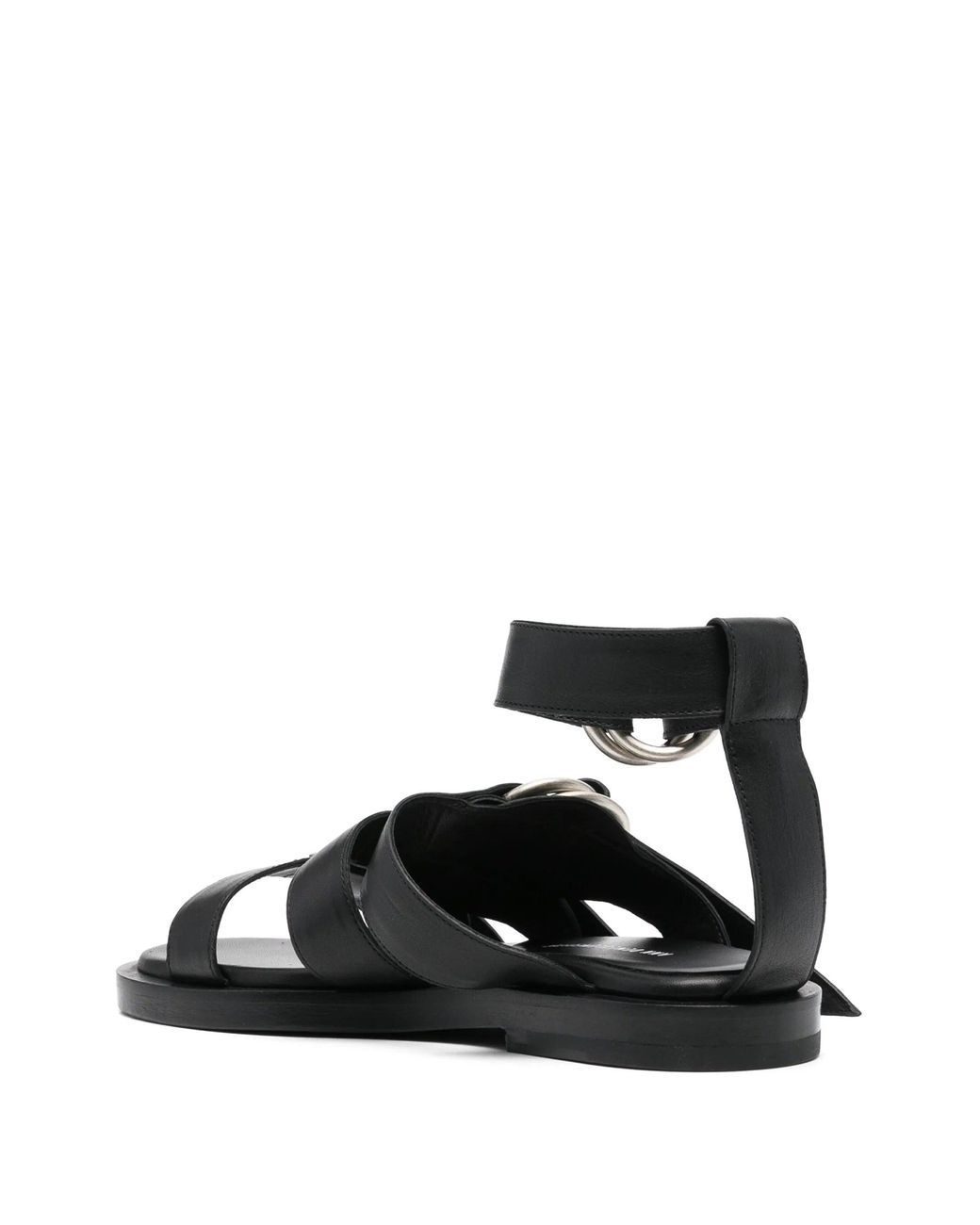Ann Demeulemeester Black Ann Demeulemester smed Sandale mit Metallringen