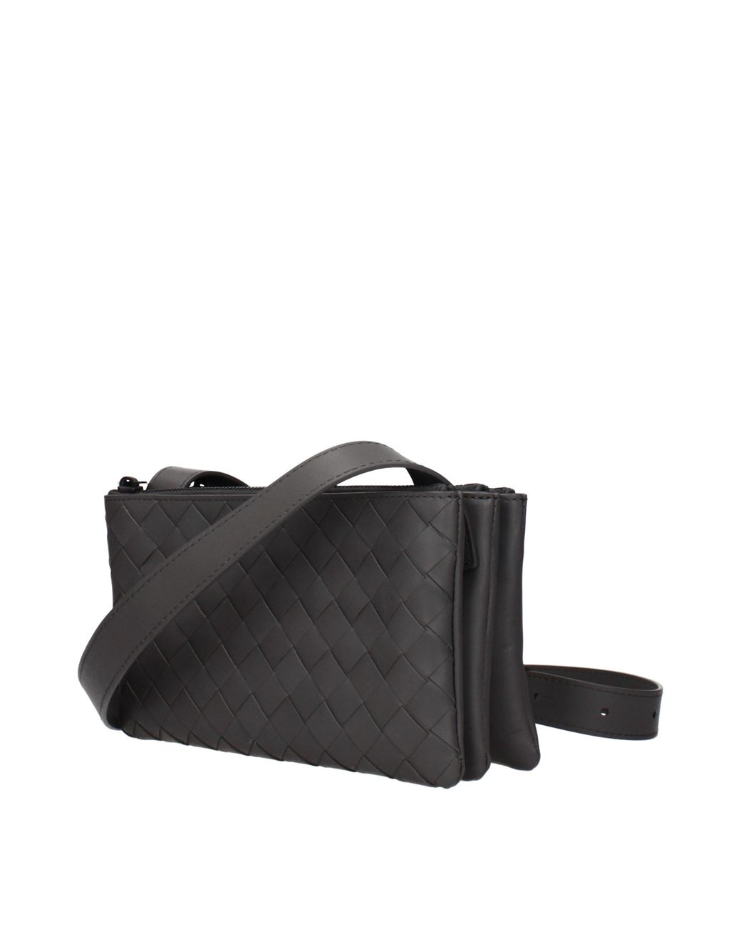 Bottega Veneta Black Crossbody Bags/Graphite Leather