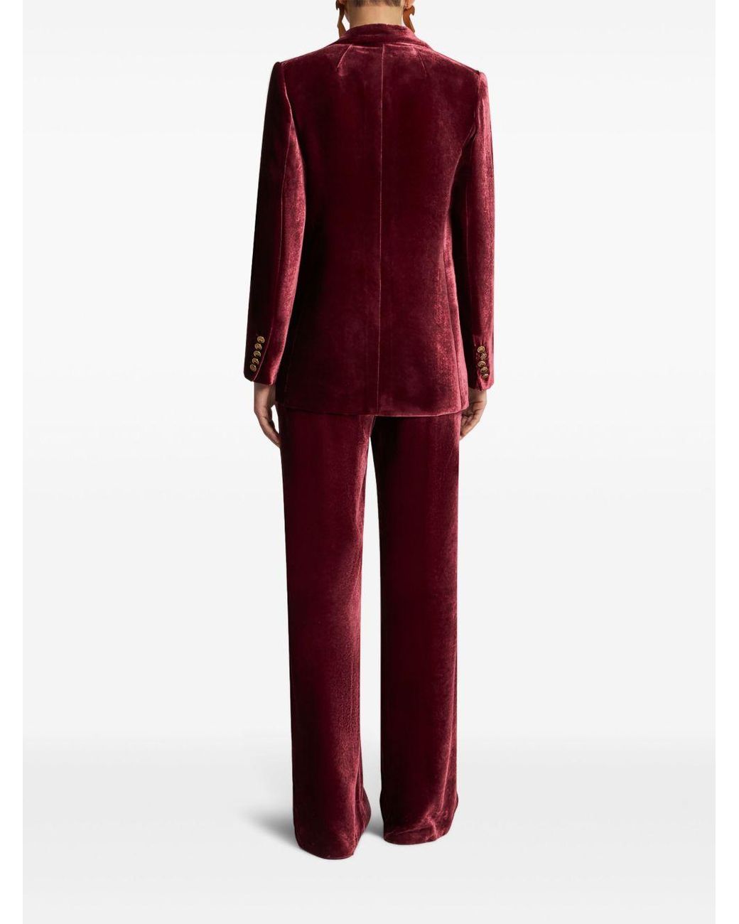 Etro Red Viscose-Silk Chic Outerwear Jacket