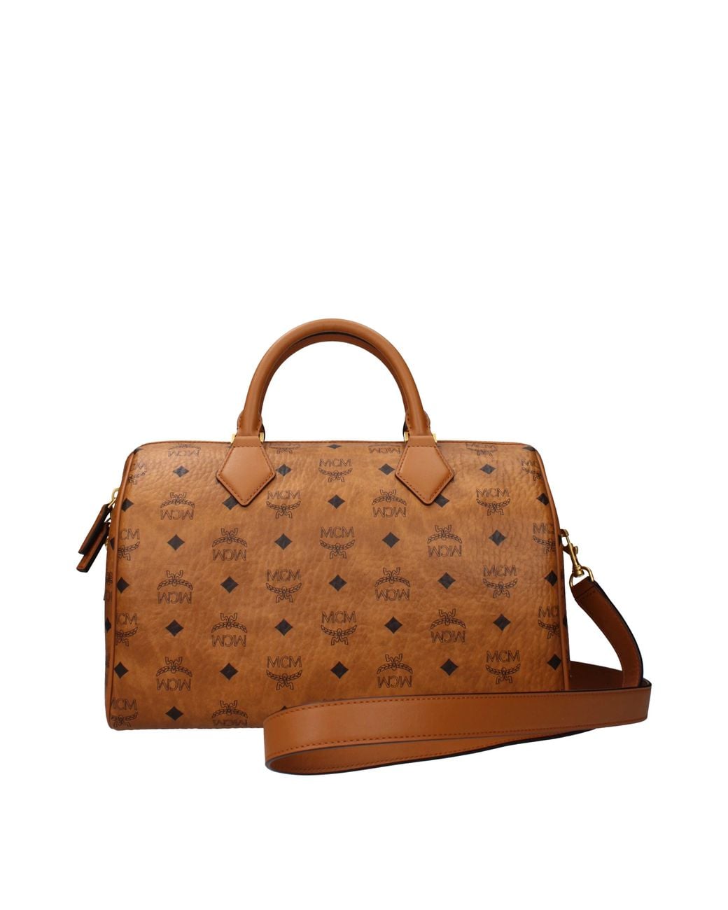 MCM Brown Handbags For /Cognac Fabric