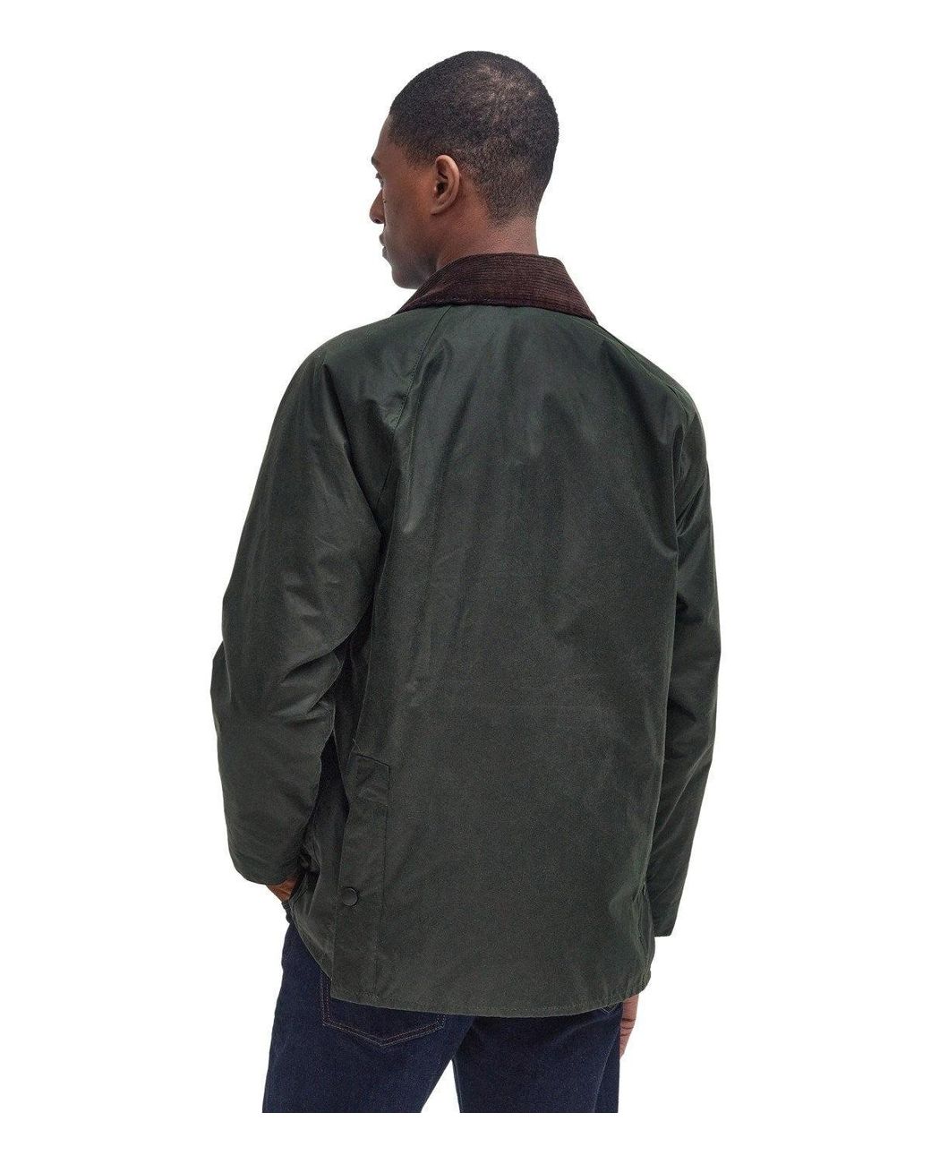 Barbour Black Bedale Wax Sage Jacket for men