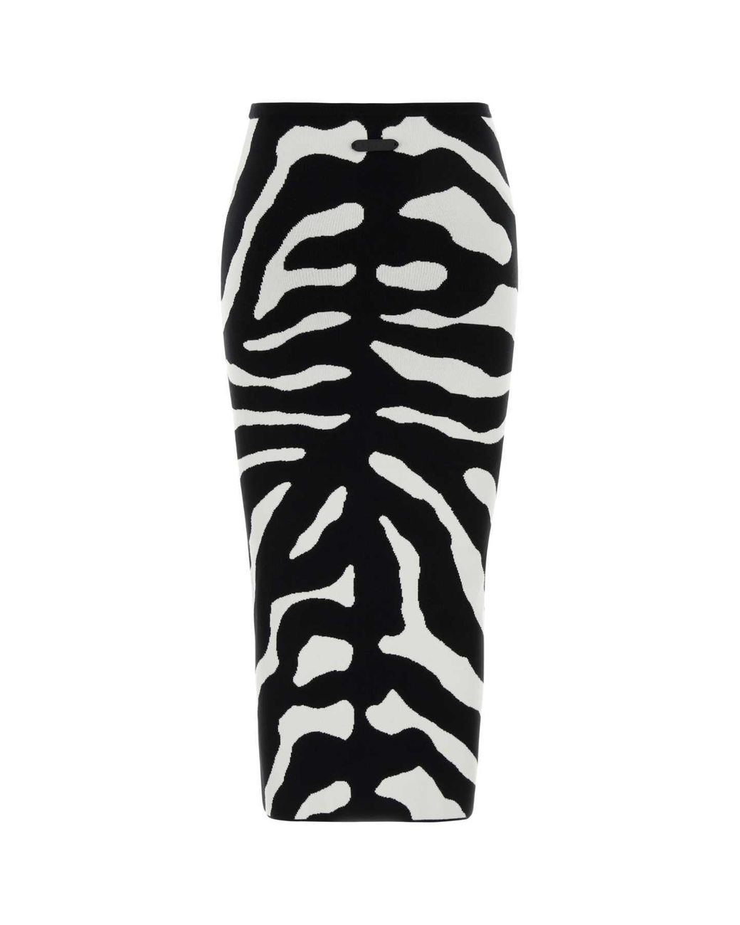 Moschino Black Embroidered Viscose Blend Skirt
