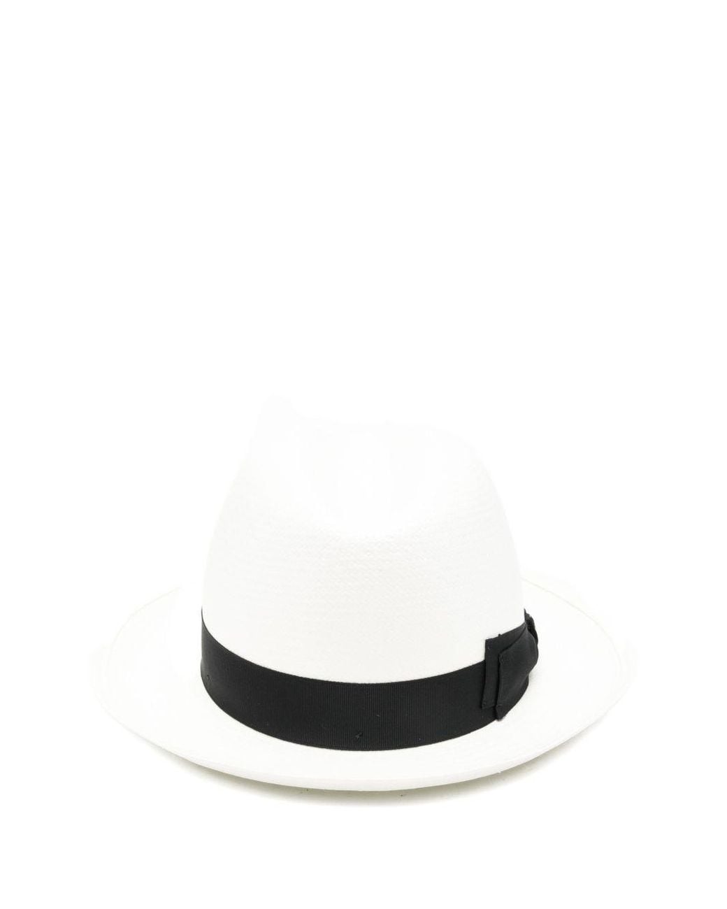 Borsalino White Monica Straw Hat