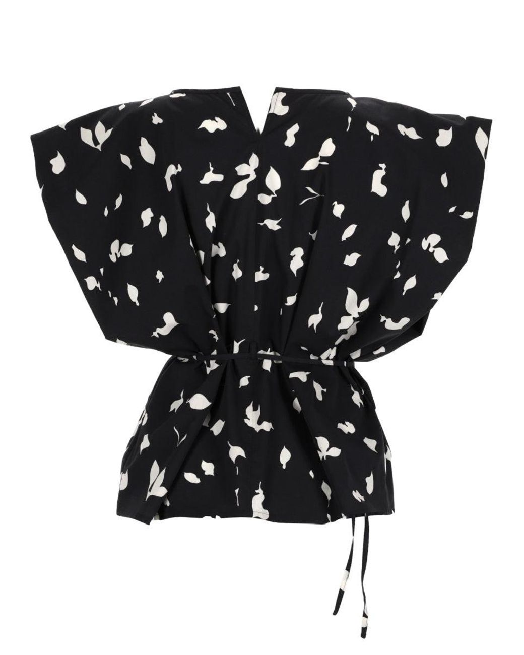 Alysi Black Sleeveless Top With Ribbon