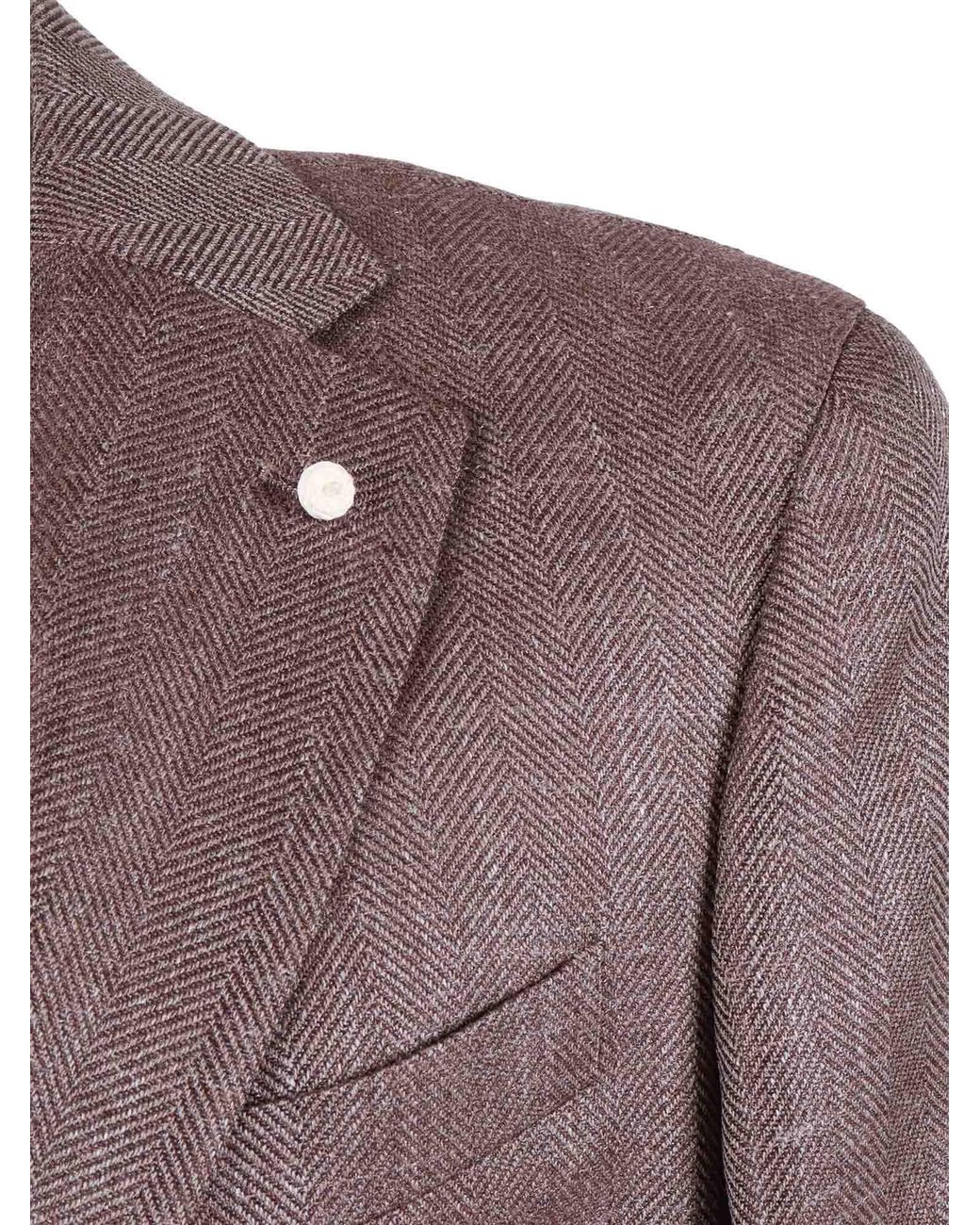 Luigi Bianchi Purple Giacca Drop 7