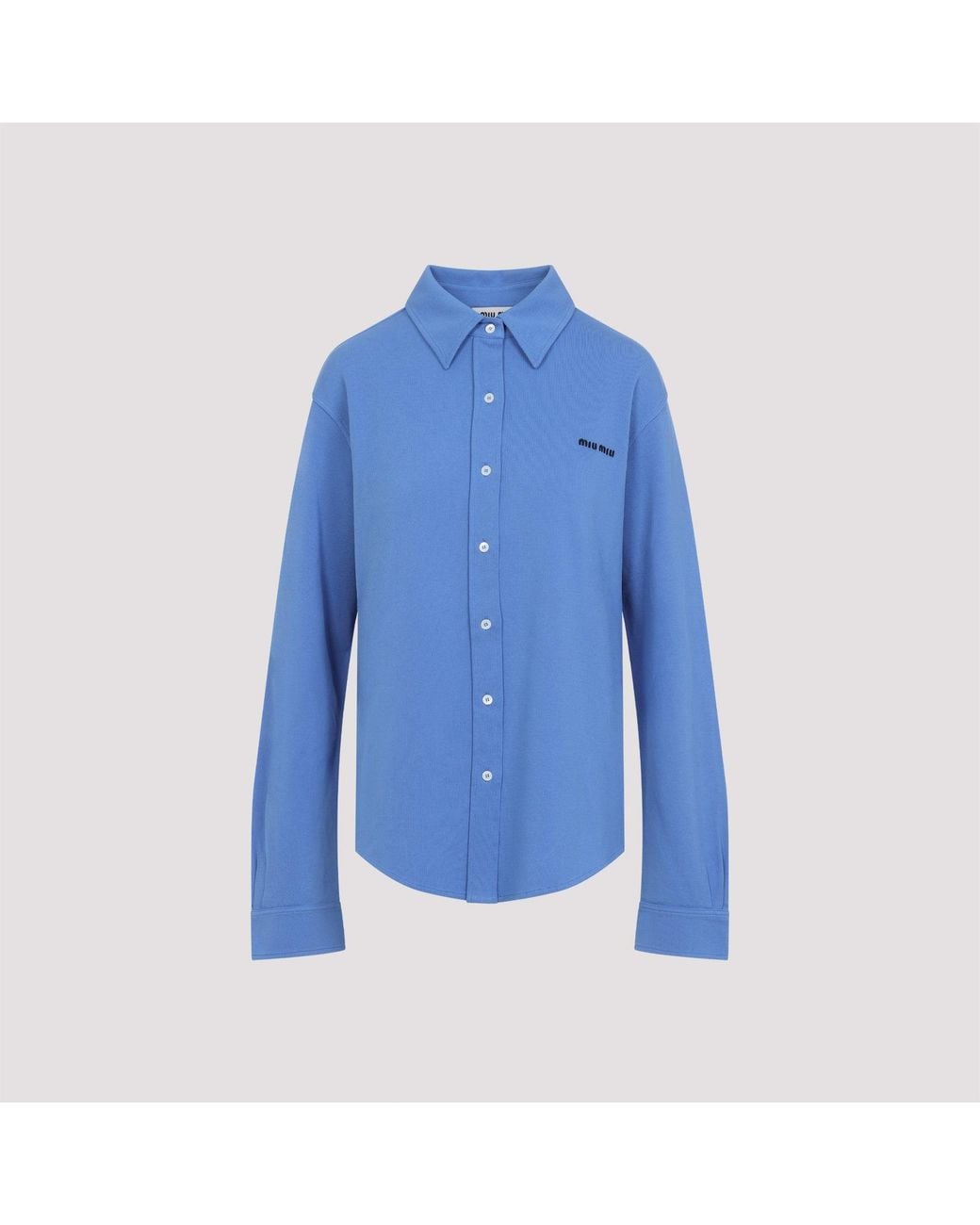 Miu Miu Blue Piquet Shirt