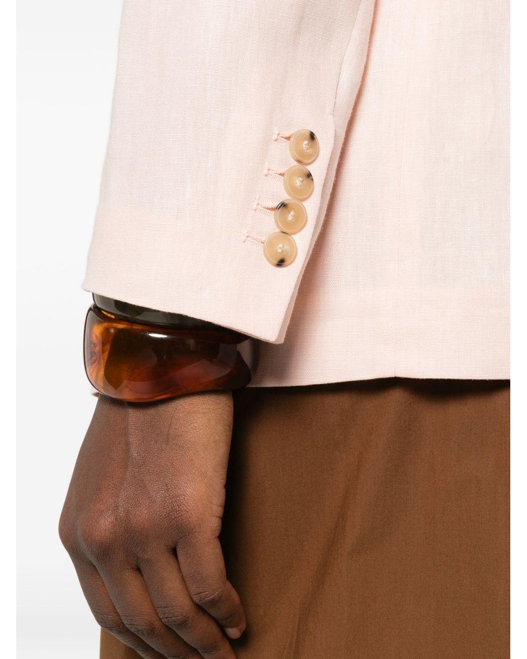 Forte_forte Pink Linen Single-Breasted Jacket