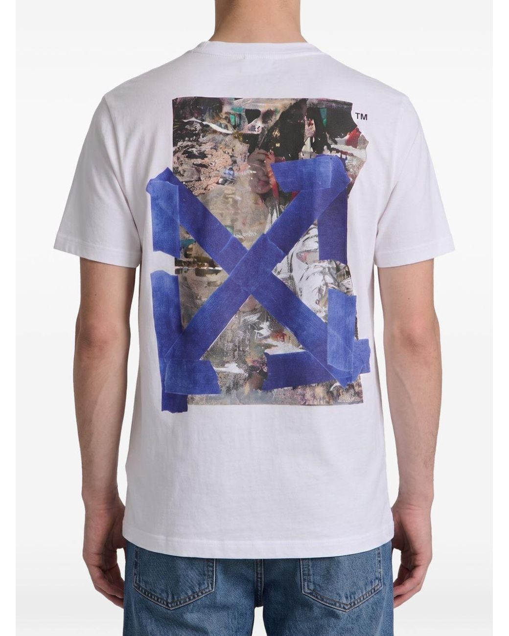 Off-White c/o Virgil Abloh White Bacco Arrow Skate Cotton T Shirt