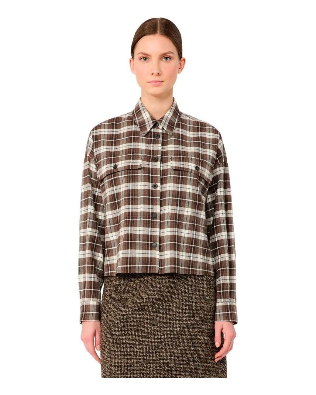 Weekend by Maxmara Brown Berlina Check Shirt