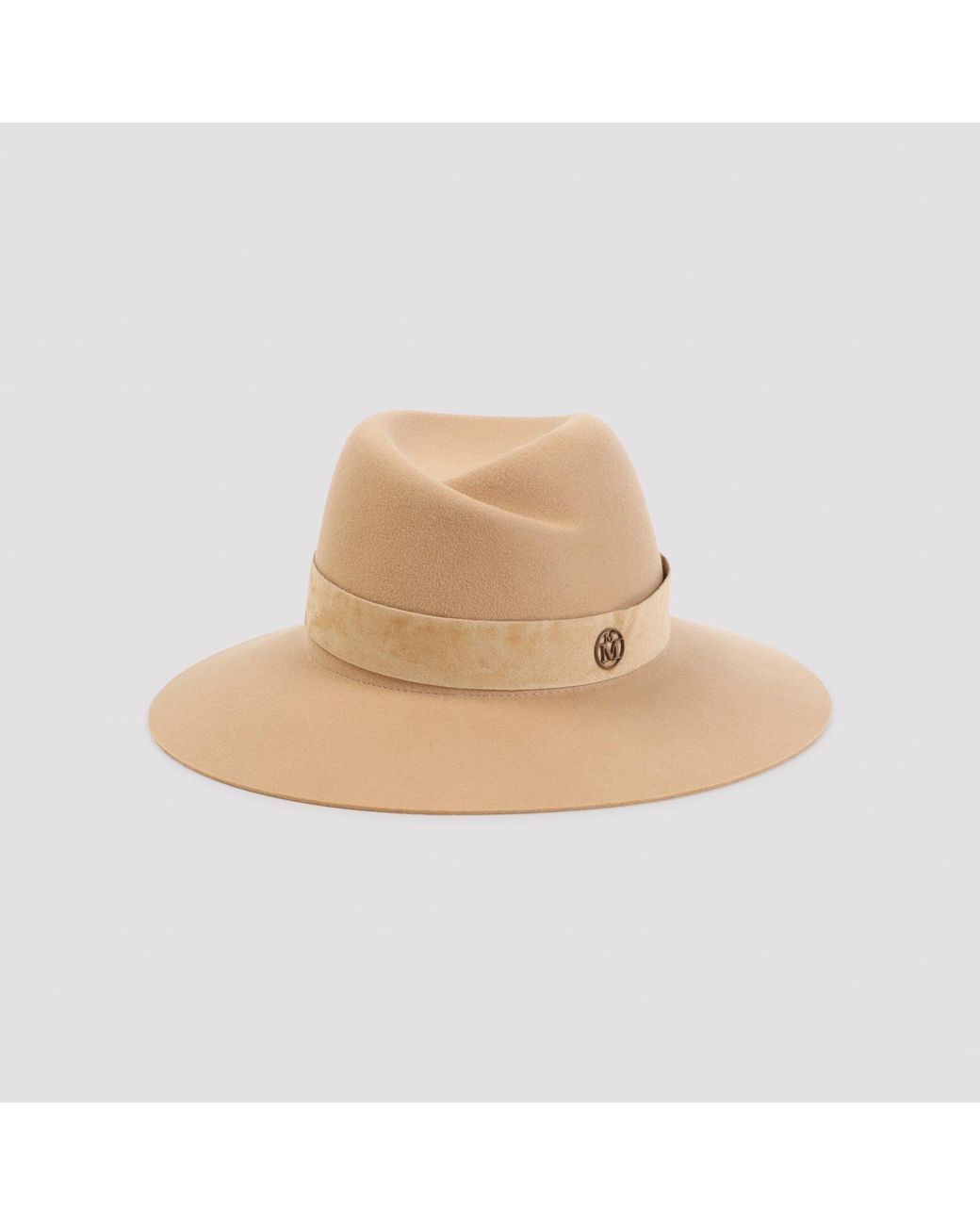 Maison Michel Natural Warm Virginie Suede Hat