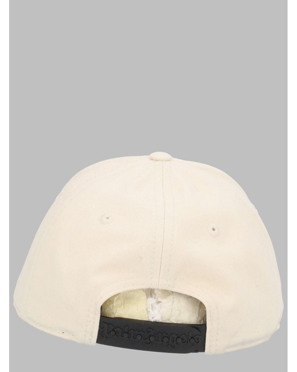 Palm Angels Natural Baseball Hat Maxi Logo Cotton