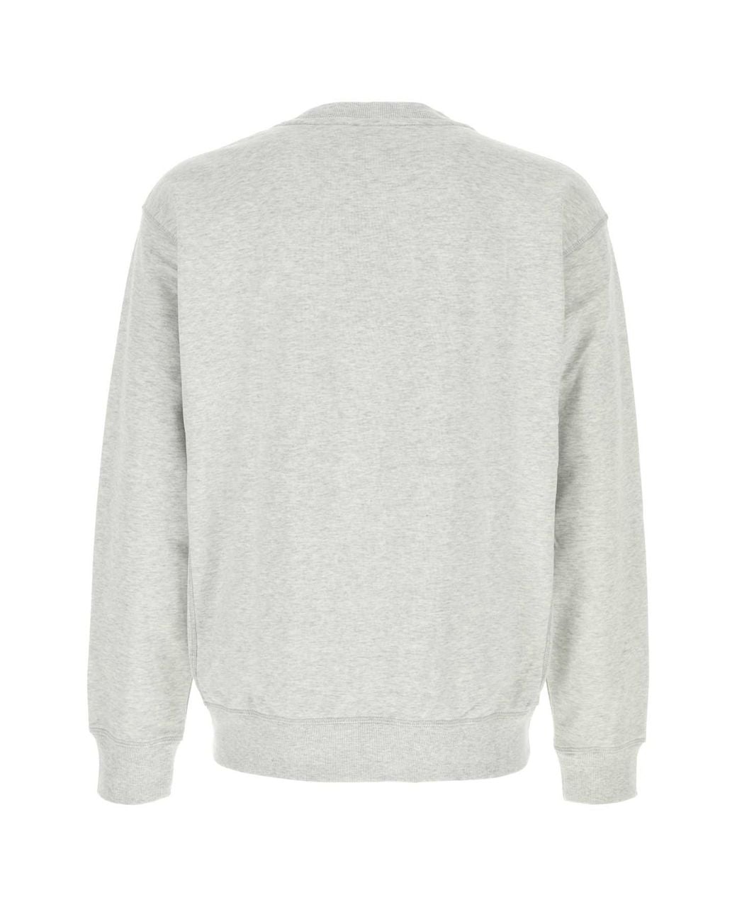 New Balance White Cotton Melange Sweatshirt For