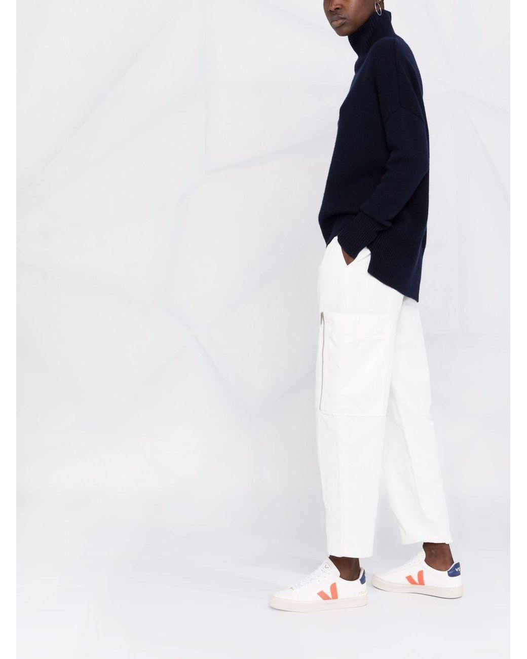 Lisa Yang Blue Heidi Cashmere Turtle Neck Jumper