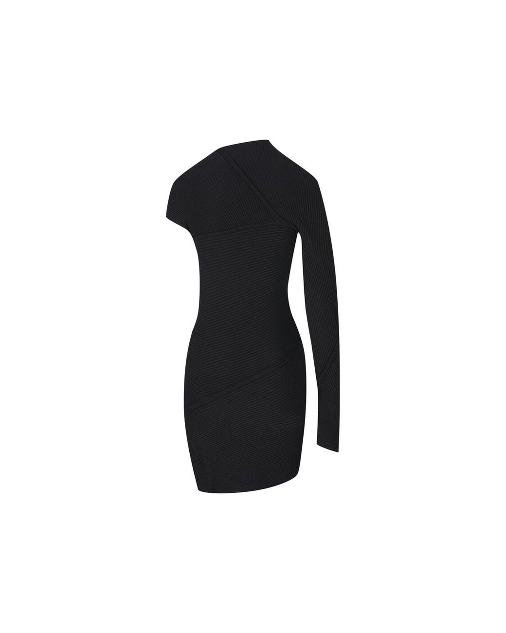 Balenciaga Black Spiral Mini Dress