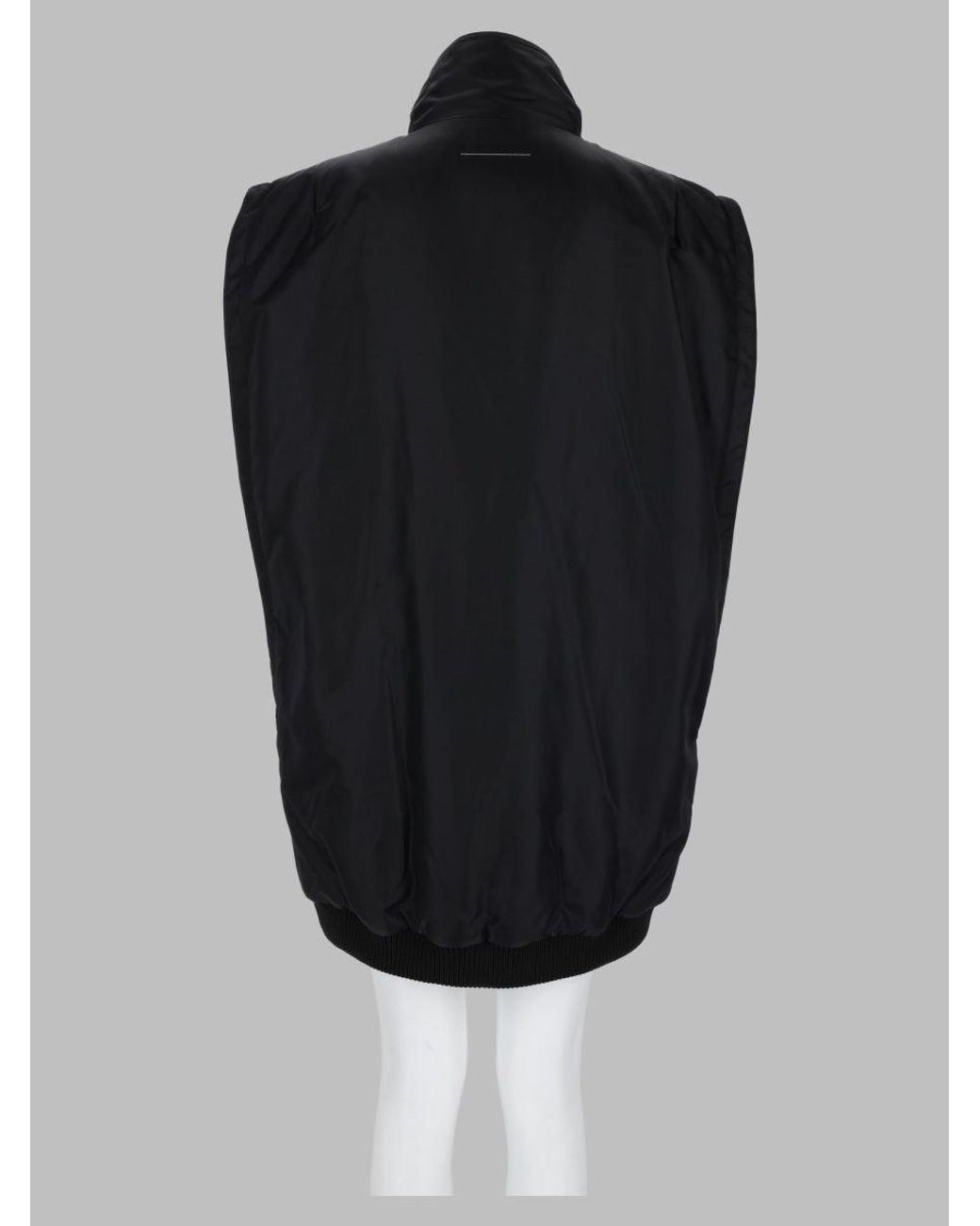 MM6 by Maison Margiela Black Padded Sleeveless Zip Vest