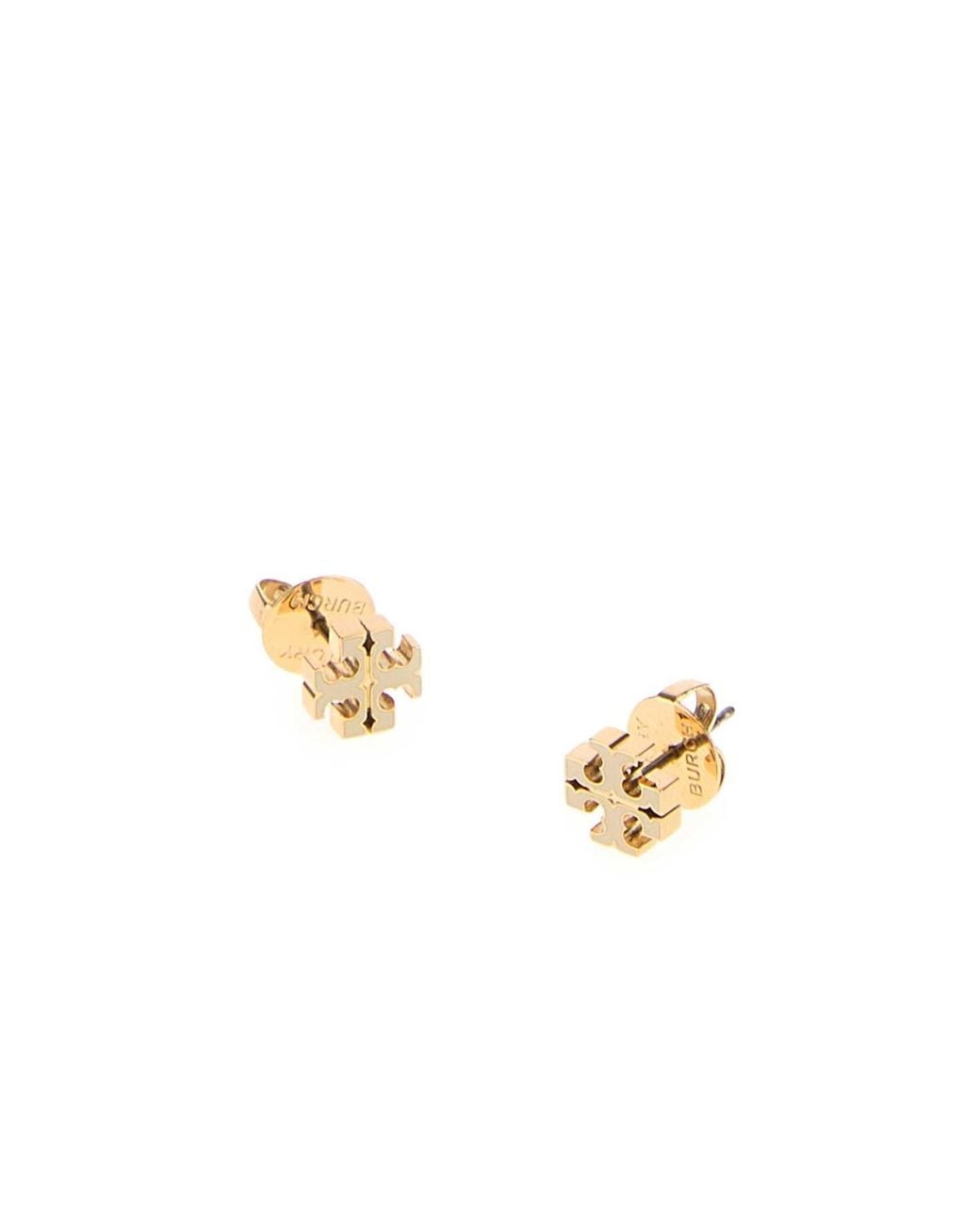 Tory Burch White Mini 1 Cm Metal Stud Earrings